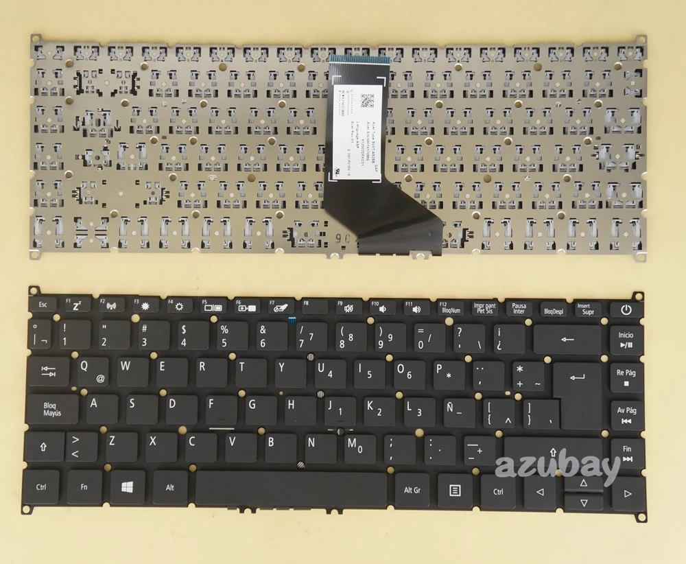 

Клавиатура с испанской раскладкой для Acer SV4T_A82SB, NKI14170MG, 912002DFKC01, NSK-RH1SW 1E, NK.I1417.0MG, Черная