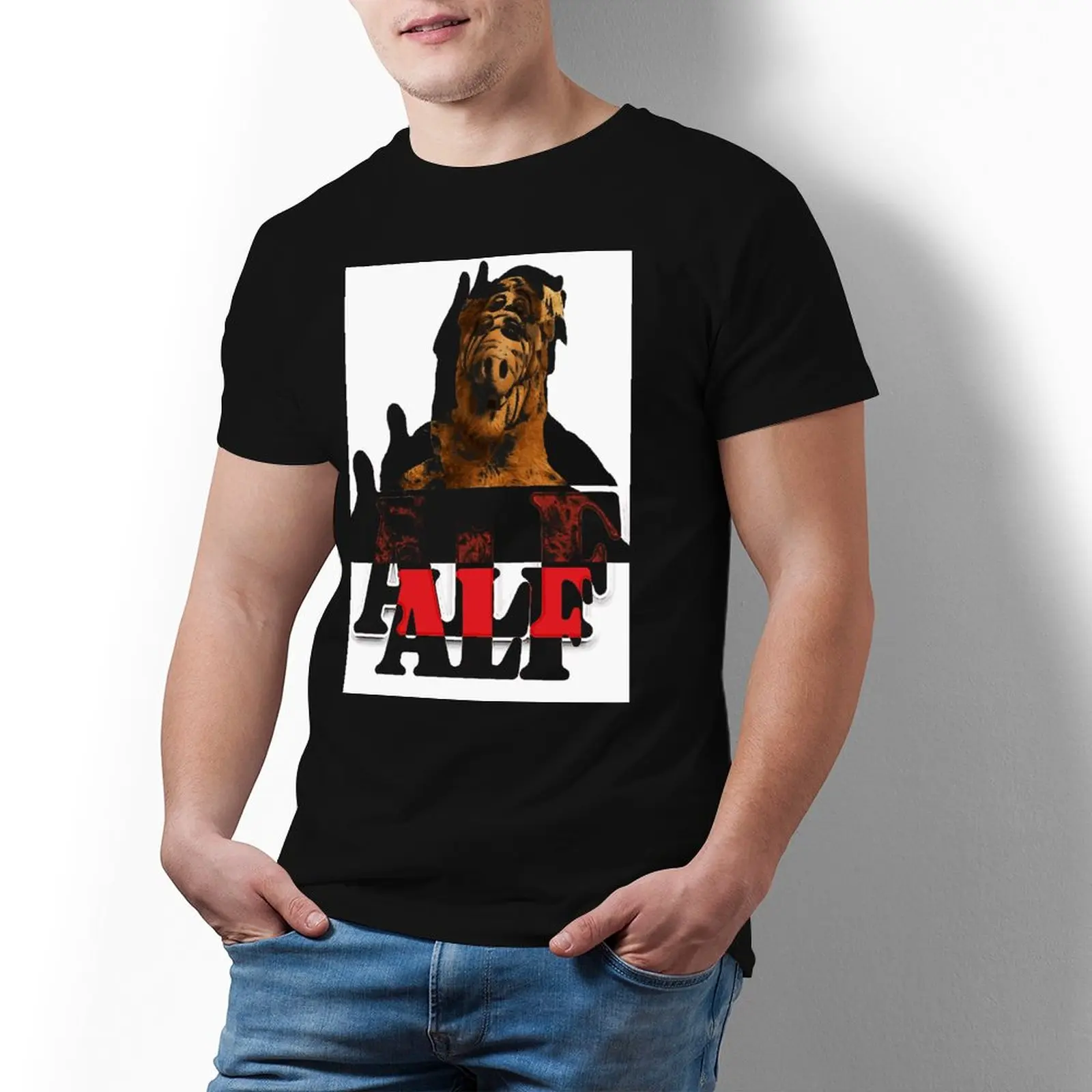 

Alf T Shirt Comedy TV Show Short-Sleeve Awesome T-Shirt Graphic 100 Cotton Tshirt Man