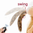 Анальный вибратор с лисьим хвостом, анальная пробка с дистанционным управлением, секс-игрушки для женщин, косплей, эротические игры для взрослых, Анальная пробка, сексуальный женский магазин