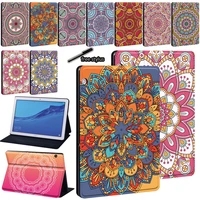 for huawei mediapad t3 8 0t3 10 9 6t5 10 10 1m5 lite 10 1m5 10 8 mandala print series pattern tablet stand cover case