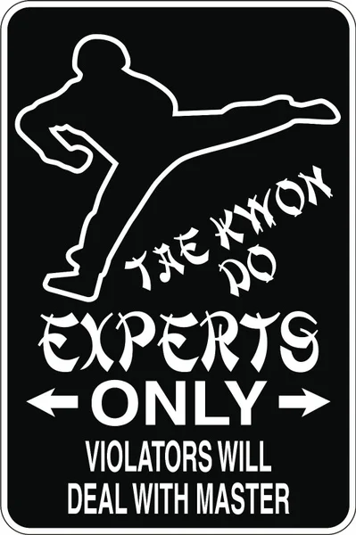 

Funny "tae Kwon Do Experts Only" No Parking Parking Tin sign
