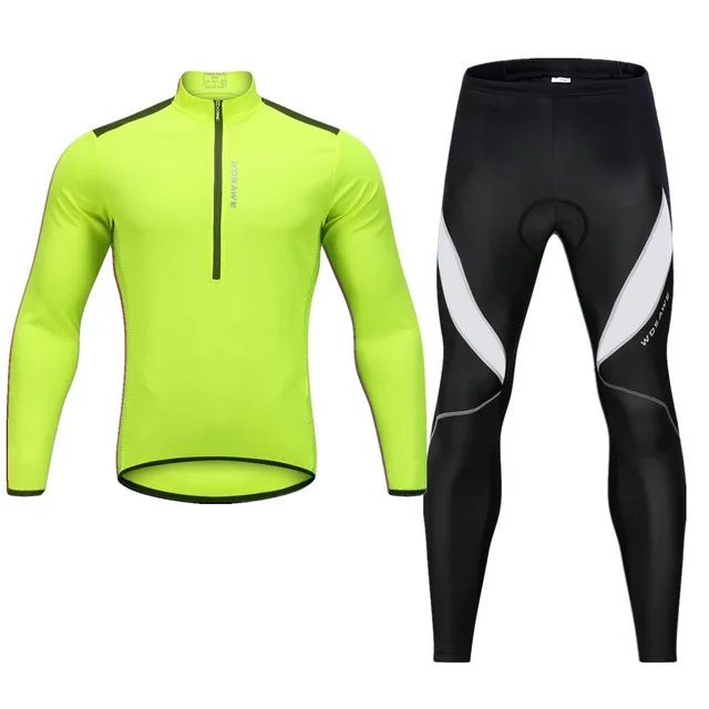 BL202GBL108W WOSAWE, Мужская одежда, Ropa Ciclismo, гоночный велосипед, Джерси, Майки для велоспорта, с длинным рукавом, MTB, рубашки, половина молнии, велосипедная одежда - Цвет: BL202GBL108W