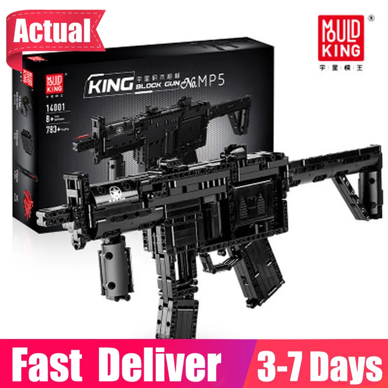 Пресс-форма для KING MOC-29369 783 + шт 14001 моторизованный MP5 пистолет-пулемет модель