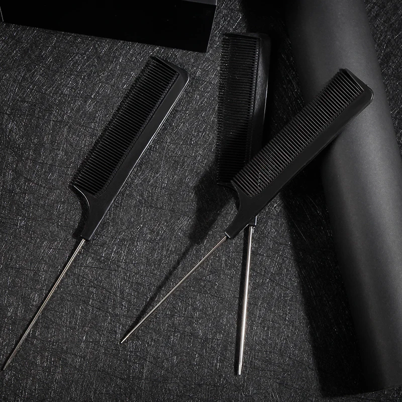 

Beauty Barber Anti-static Hair Comb 10-pcs Set Hair Care Styling Hair Brush Dense-teeth Metal Pin Tail Hairdressing Accessories