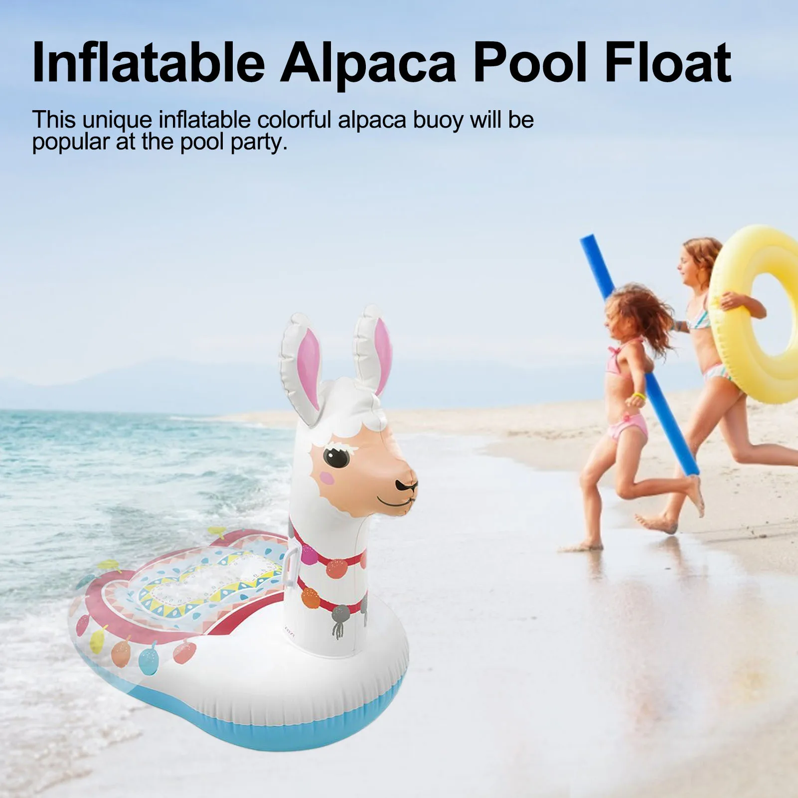 

Summer Inflatable Toy Swimming Pool Floats Raft Lovely Alpaca Swimming Mattress Water Sports Beach Toy For Party astonishing