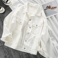 basic jackets womens solid denim loose korean style casual daily ulzzang korean style fashion new autumn all match outwear coats