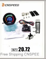 CNSPEED " 52 мм автомобиль Дым Лен Turbo Boost Gauge PSI/in. Hg с автоматическим регулируемым контроллером Boost Kit 1-30 PSI