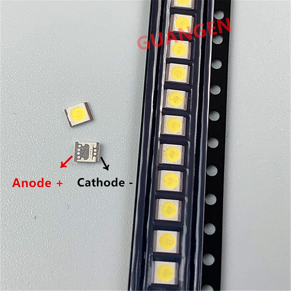 500 шт. оригинальные светодиодные подсветки для ЖК телевизора 1 Вт 3 в 3528 2835 1210