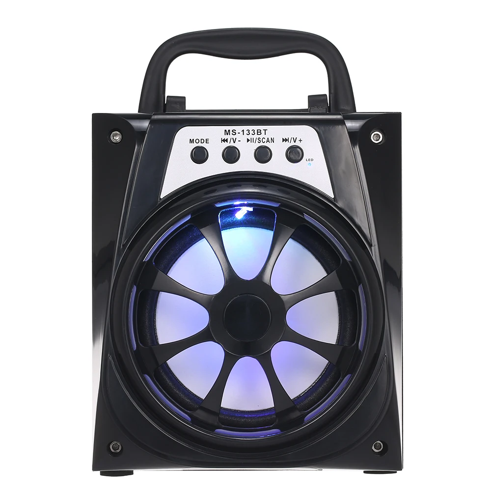 

Outdoor Speaker Colorful LED Light Super Bass Wireless Bluetooth Speakers Support FM Radio TF AUX IN Music Player