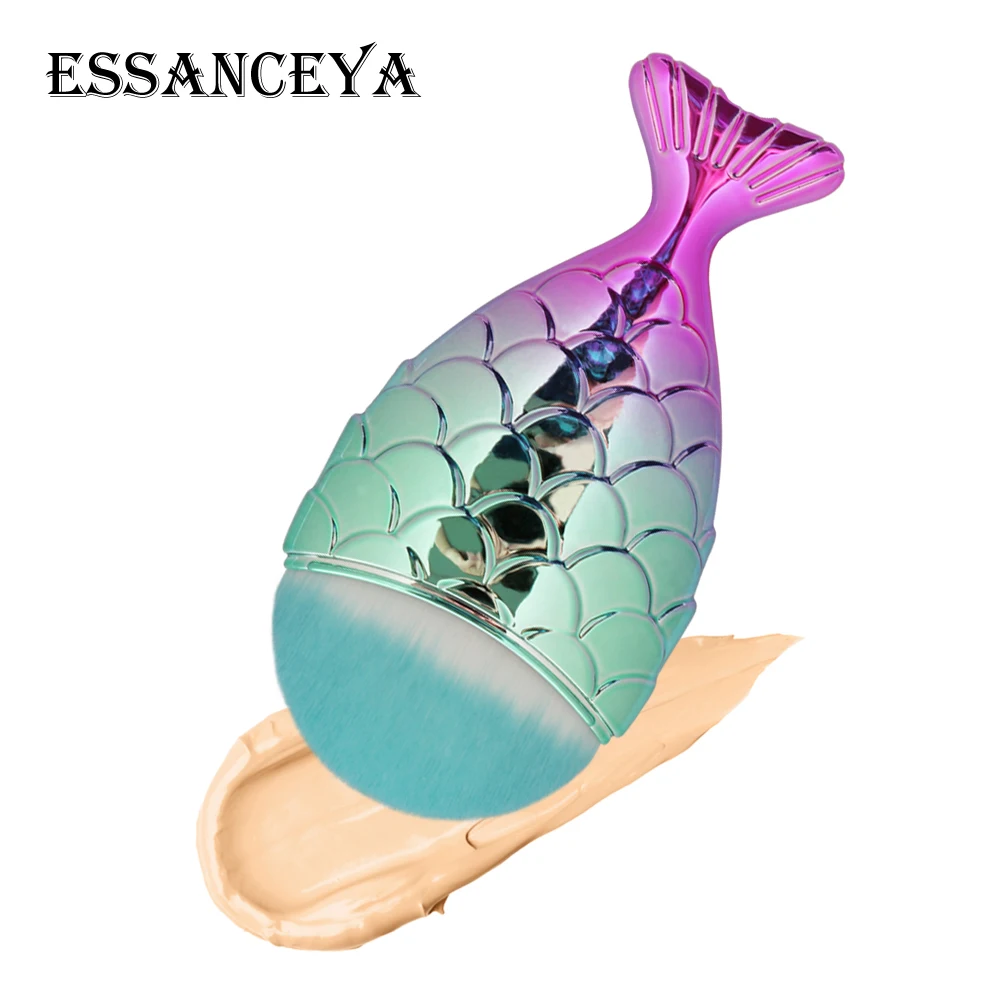 ESSANCEYA Горячая 11/21 шт. Русалка алмазные кисти для макияжа комплект рыбий хвост основа для макияжа лица Румяна Тени для век макияж кисть для смешивания кисти для макияжа