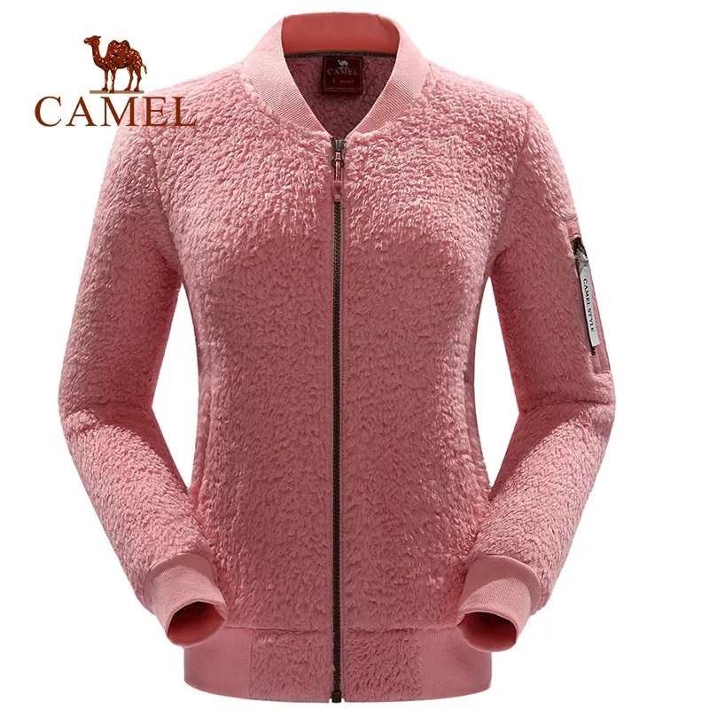 CAMEL Женская флисовая куртка для походов зимняя ветрозащитная Толстая теплая