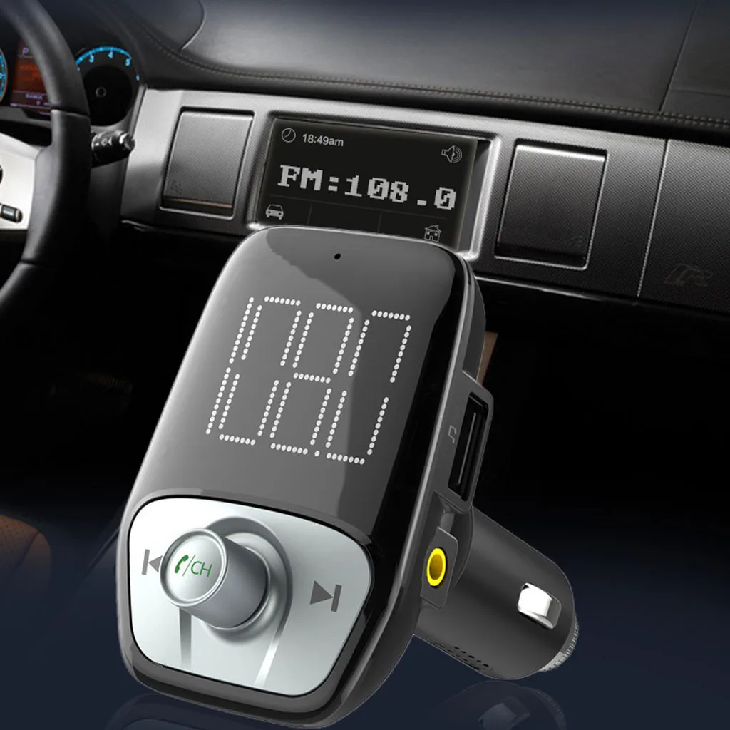 Fm-передатчик Bluetooth автомобильный комплект громкой связи BT FM передатчик Комплект MP3 зарядное устройство для автомобиля с Зарядное устройство с двумя портами USB FM модулятор