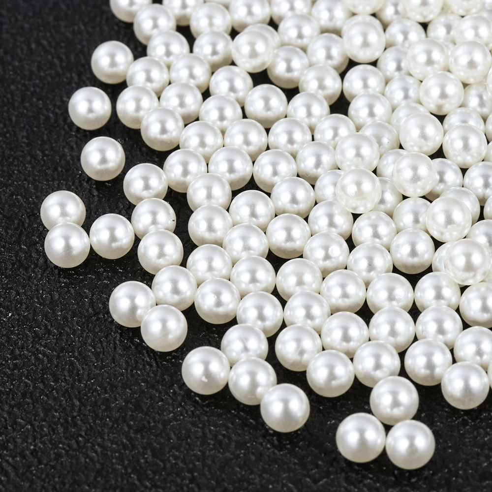 1 мешок Круглый ABS имитация жемчуга бусины белый жемчуг для поделок DIY свадебный