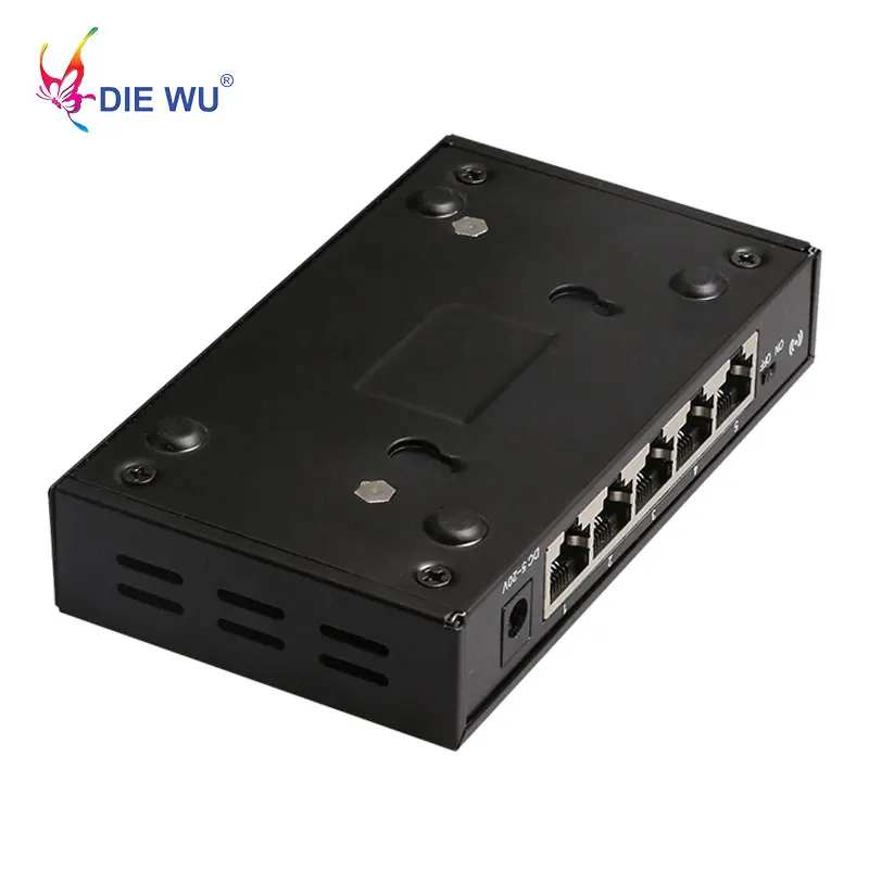 DIEWU 5-портовый коммутатор fast ethernet 10/100 Мбит/с RJ45 Ethernet Lan адаптер 5-20 в вход с
