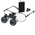 Медицинская хирургическая Лупа с налобным светильник онарем, увеличительные очки, стоматологические очки, 2,5x3,5x