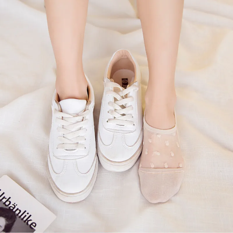 Для женщин длинные носки с кружевом для детей украшением в виде кристаллов