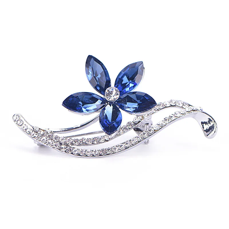 

Rhinestone Flower Brooches Wedding Pins And Brooches For Women Simple Design Fashion Jewelry High Quality Lapel pins