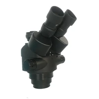 black plastic 7x 45x continue zoom trinocular microscope head with 0 5x microscopio camera adaper for soldering pcb repair tools