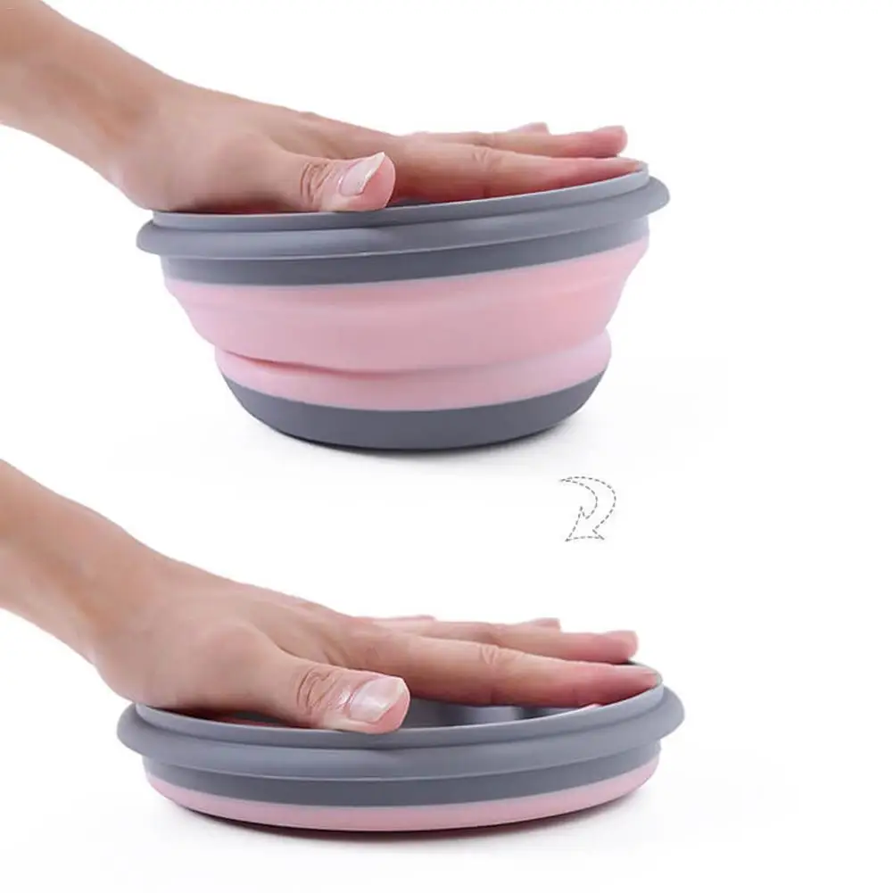 

3pcs Dinnerware Set Bowl Sets Silicone Folding Lunch Box Portable Silicone Salad Bowl With Lid