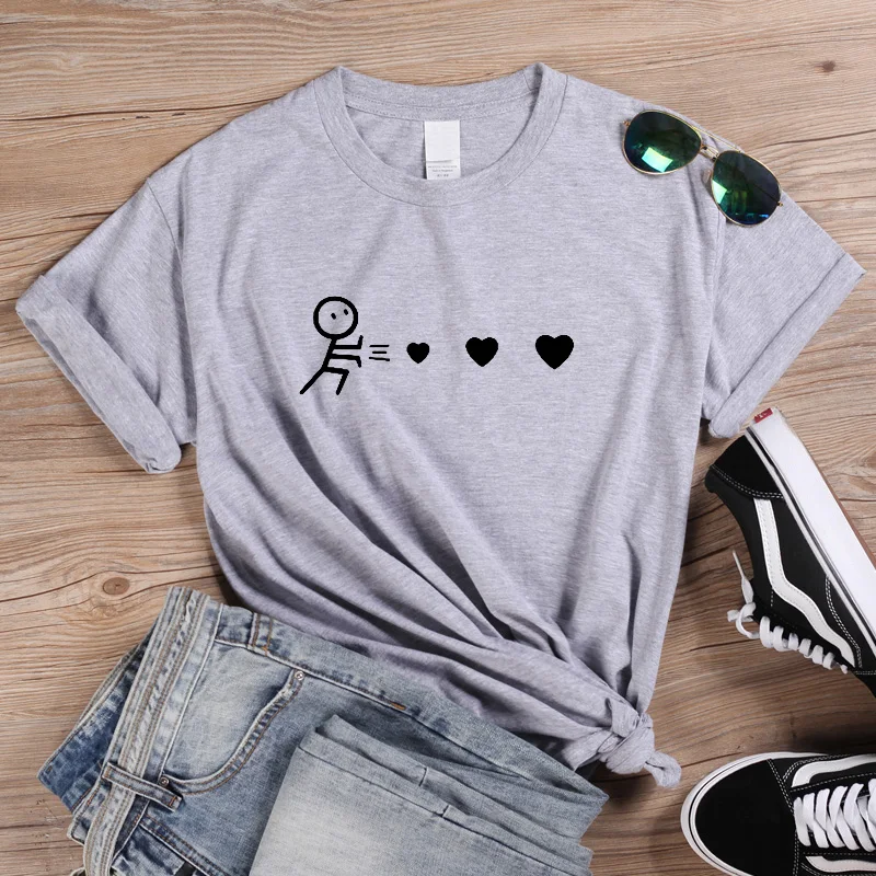 ONSEME launch Love футболка хлопок Harajuku Графический футболки женская одежда 2019 Kawaii