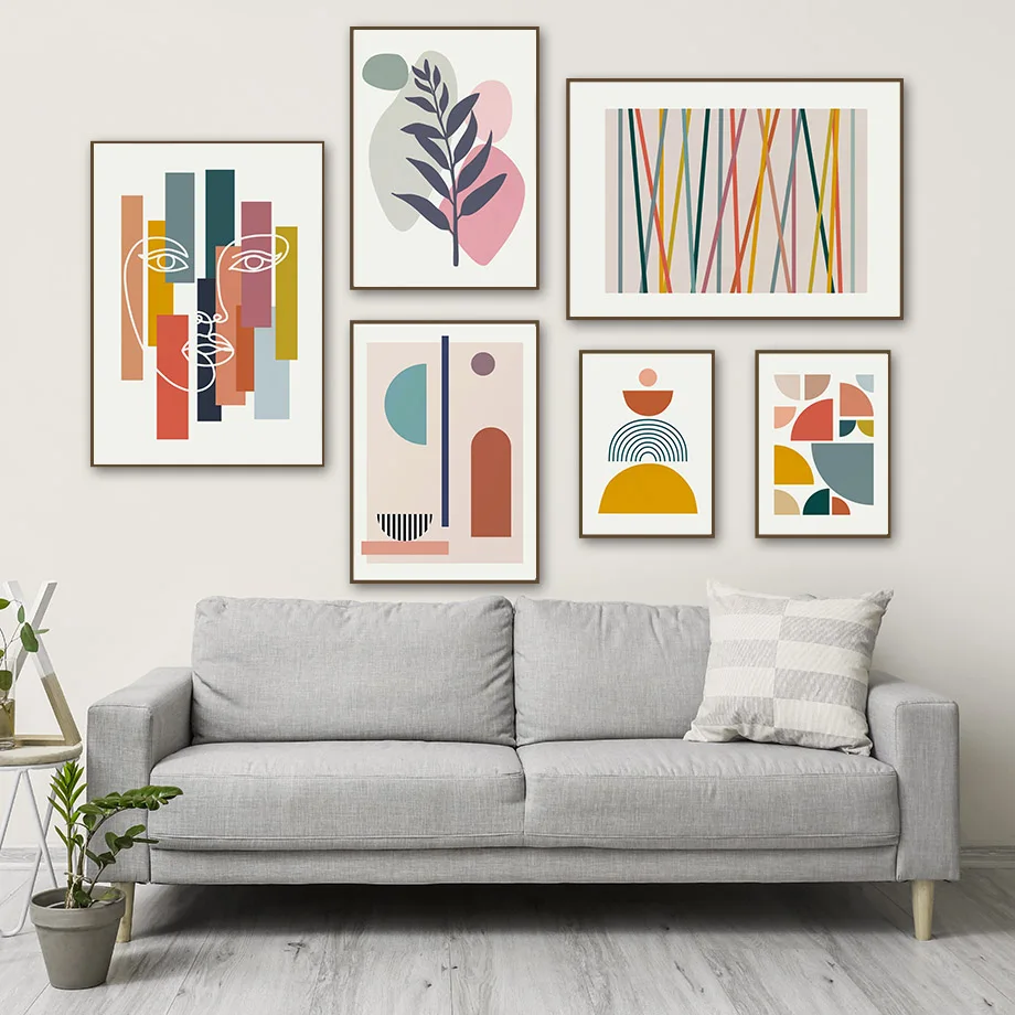 

Geometric Abstract Patterns Illustration Nordic Canvas Painting Posters and Prints Wall Art Paintings for Living Room Home Decor