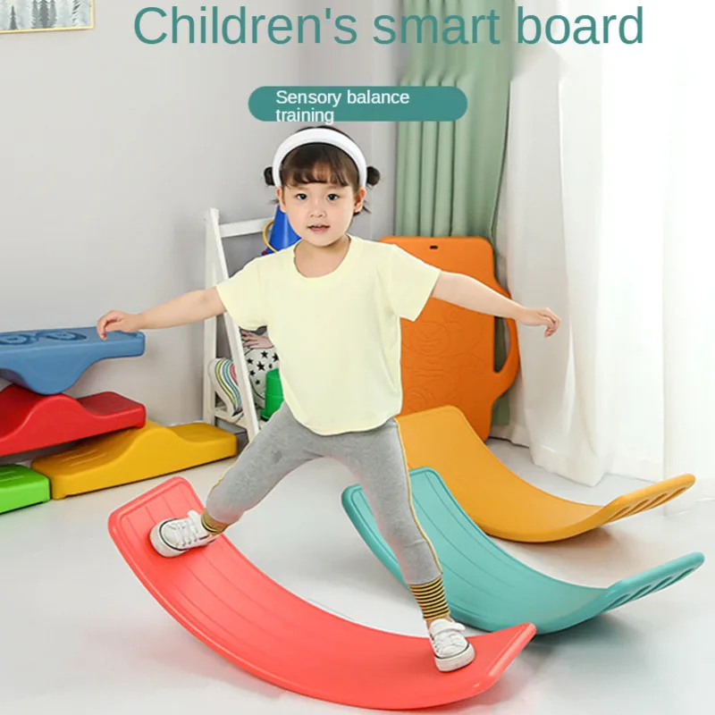 Детская балансировочная игрушка изогнутая доска воблер в помещении двойная