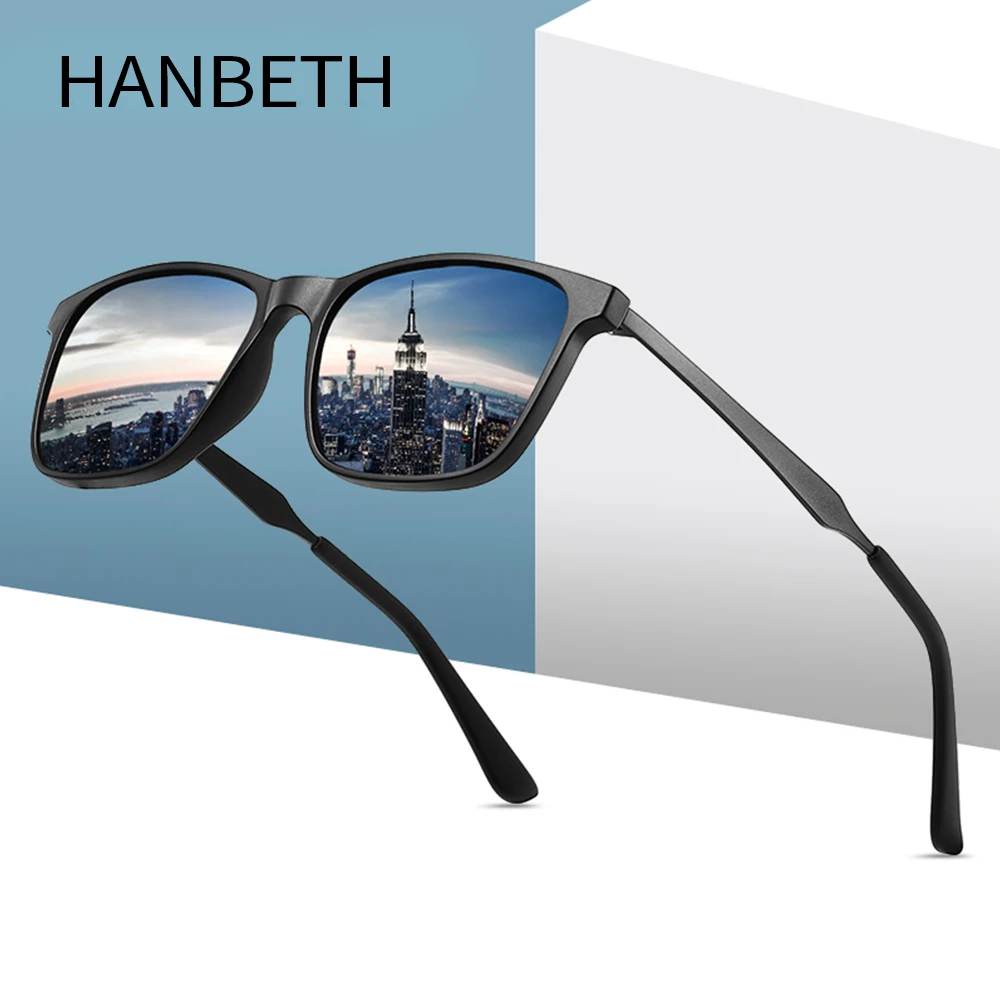 

Brand Men's Vintage Square Polarized Sunglasses Unisex UV400 Lens Brand Designer Eyewear Male Sun Glasses For Men/Women