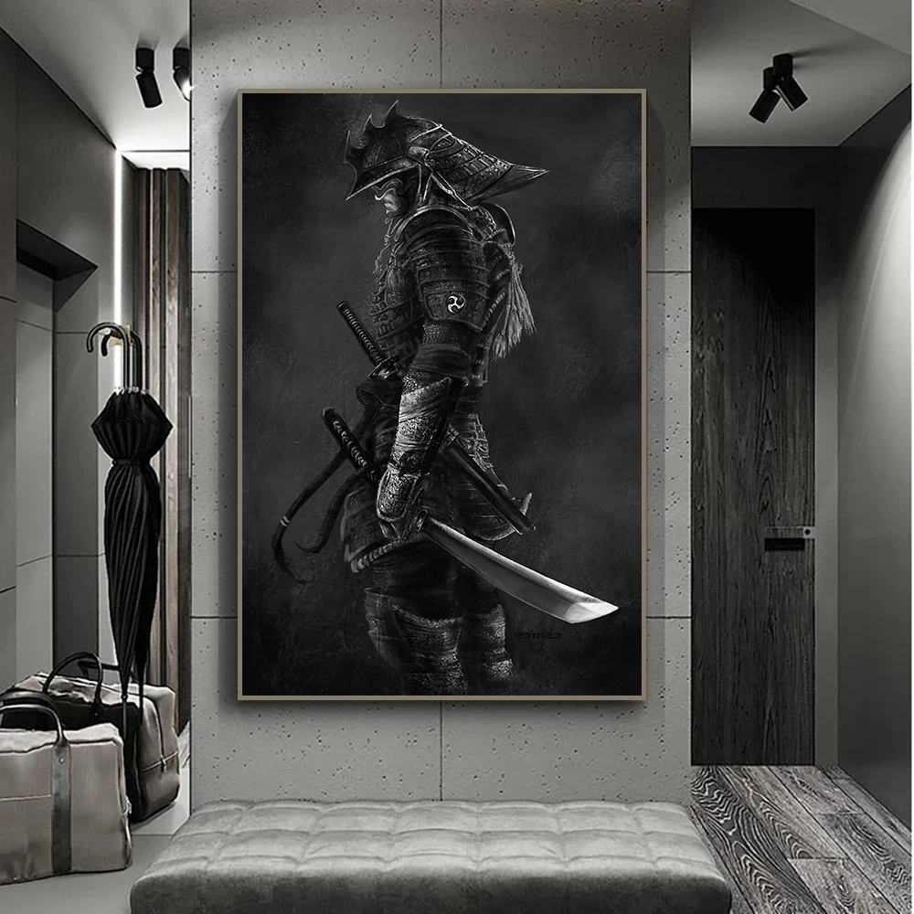 

Japanese Samurai Poster HD Print Canvas Painting Character Posters and Prints Mural Pictures for Living Room Home Decoration
