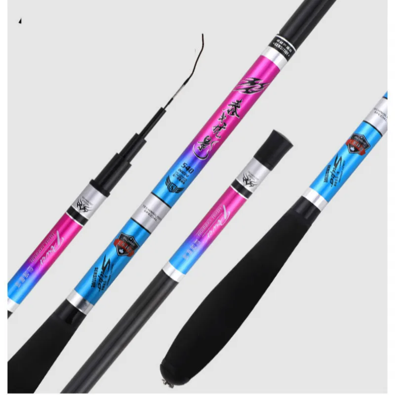Super Hard 3.6/4.5/5.4/6.3/7.2 Meters Hand Pole Carbon Fiber Spinning Rod 19 Tonalty Telescopic Fishing Rods Fishing Tackle enlarge