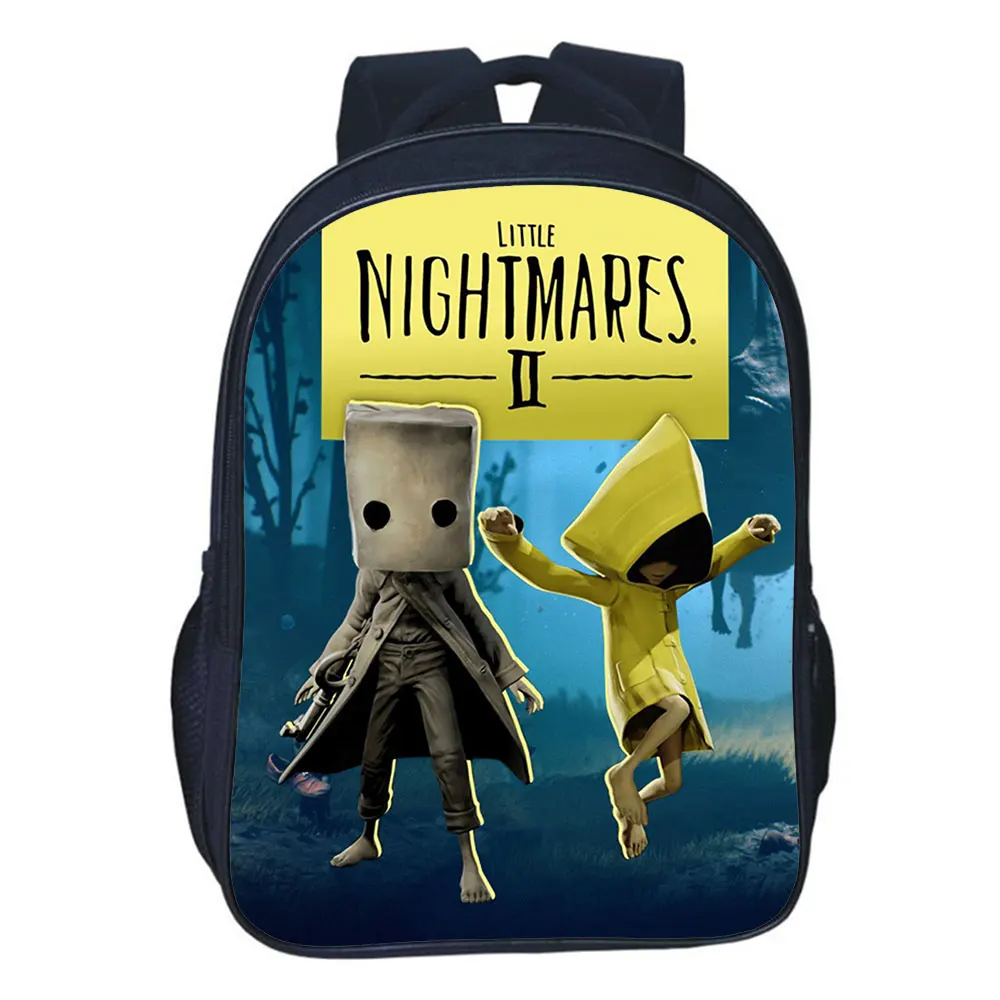 

16 Inches Little Nightmares Horror Adventure Game Backpack Teens School Bags Bookbag Cartoon Travel Casual Kids Gifts Mochilas
