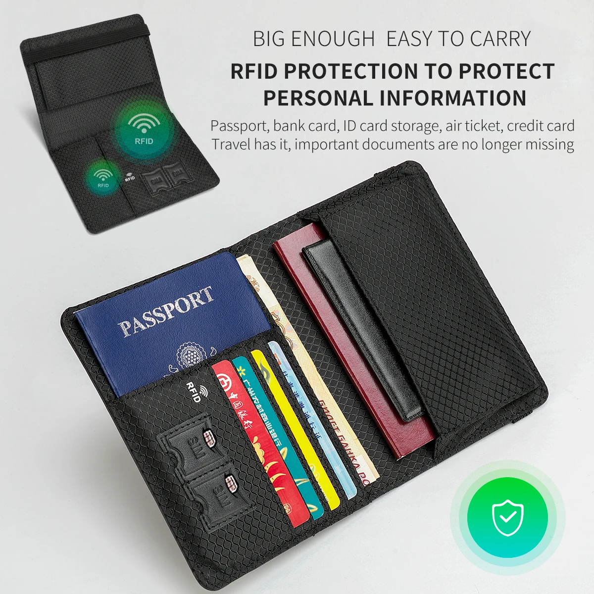 Обложка для паспорта Tigernu мужская из натуральной кожи кошельки с защитой от кражи