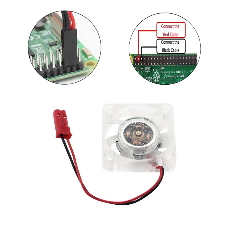 Raspberry Pi Вентилятор охлаждения с светодиодный Подсветка рассеивания тепла
