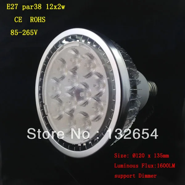 

Wholesale A+QualityLED 24W Par 38 Lamp Waterproof Bulb E27 Spot Light Cool White| Warm White 85V-265V Drop Shipping 4pcs/lot