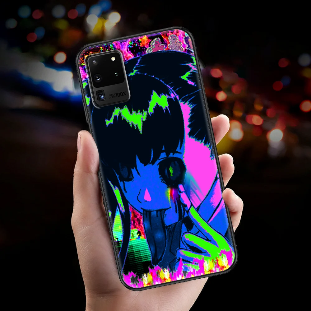 Чехол для Samsung Galaxy Note 4 8 9 10 20 S8 S9 S10 S10E S20 Plus UITRA Ultra black silicone | Мобильные телефоны и