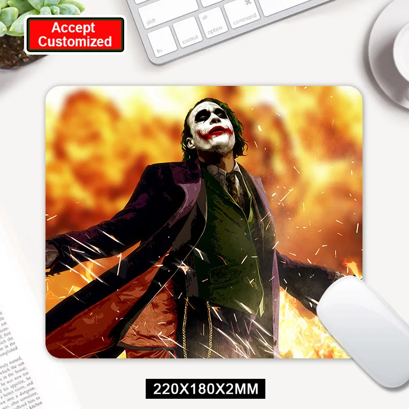 Игровой коврик для мыши геймер Коврик для мыши Компьютерная коврик для мыши Джокер натуральный резиновый коврик для мыши и клавиатура настольный коврик игра - Цвет: 22x18cm