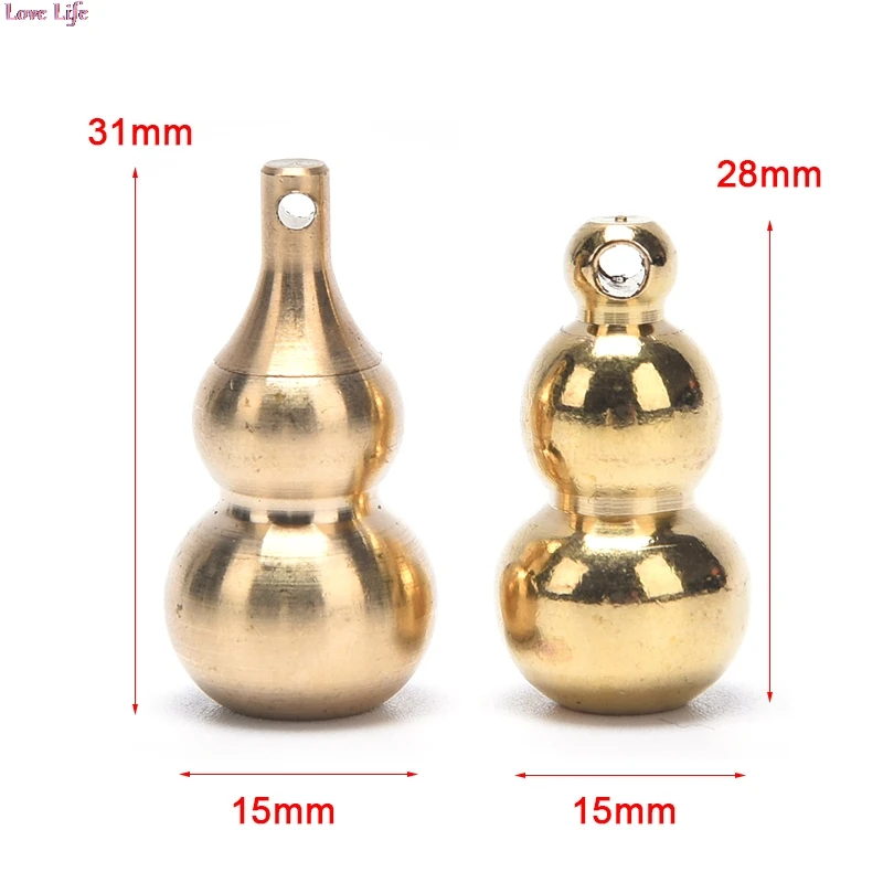 

1pcs Solid Brass Gourd Shape Keyring Pendants Jewelry Hardware DIY Leather Crafts for Gifts Toy