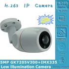 Панорамный GK7205V300 + Sony IMX335 IP Металлическая Цилиндрическая камера видеонаблюдения FishEye 1,7 мм 5 Мп 2592*1944 H.265 IRC VMS XMEYE RTSP датчик движения P2P