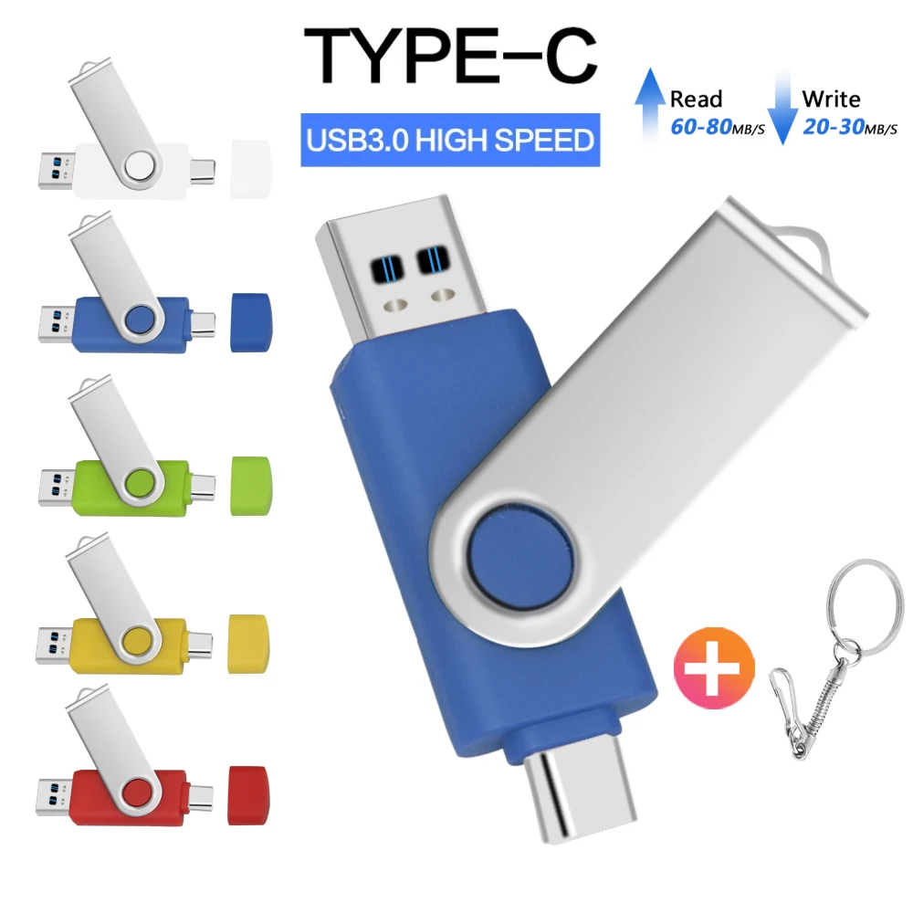 

Type-C Usb 3.0 Flash Drives 256GB 512GB OTG 3 In 1 Pen Drive 128GB Pendrive Cle Usb Memory 64GB Key Usb Stick for Phone USB 3.0