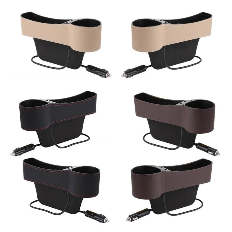 

Car Seat Gap Catcher Filler Storage Box Side Pocket Organizer Holder Black B