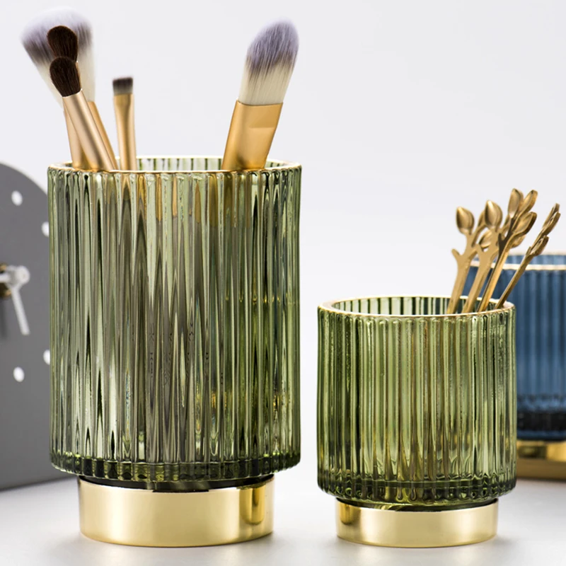 Скандинавский темно-зеленый позолоченный предмет туалетный столик помада