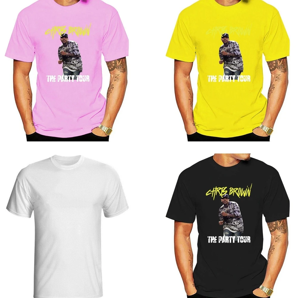 Online Tee Cartoon T Shirt Men Unisex New Tshirt Free Shipping Limited Chris Brown The Party Tour Dates 2021 Mens Black T-shirt