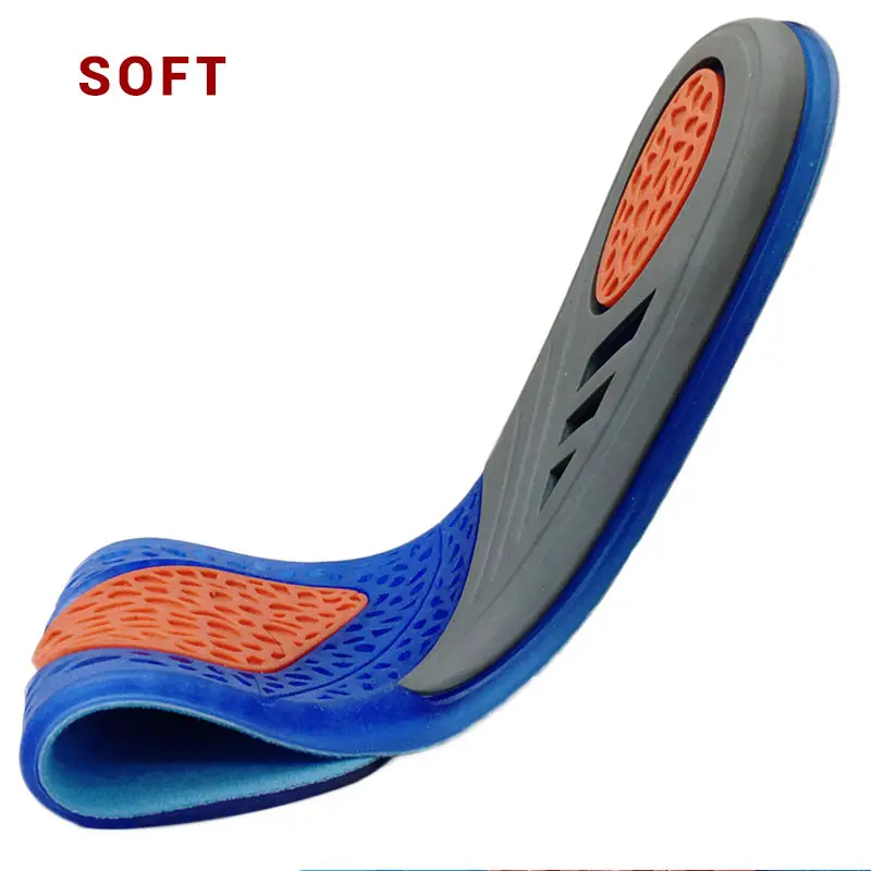 Silicone Gel Insoles Men Women Shoe Inserts Shock Absorbing Sports Insole Foot Care for Plantar Fasciitis Relieve Feet Pain Pad