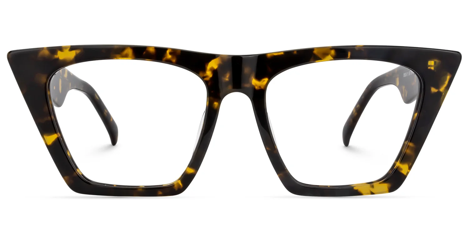 Zeelool Stylish Acetate Cat Eye Glasses Frame for Women with Non-prescription Clear Lens Cecile FP0662