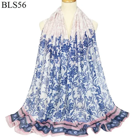 2020 Новый Винтажный Ретро шарф женские хлопковые и льняные шарфы и шарфы большого размера БАЛИЙСКАЯ пряжа с цветочным принтом модные шарфы