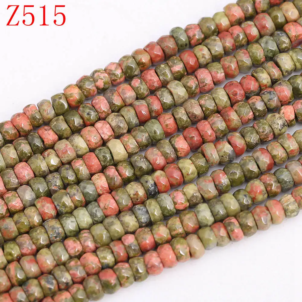 Epidote Yumten круглые блестящие малахитовые бусины 5 мм* 8 мм бусины DIY бирюзовый агат украшение из розового кварца ручной работы натуральные аксессуары натуральные камни бисер для бисероплетения - Цвет: Epidote