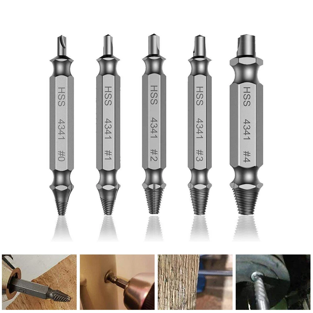 

Инструмент для удаления сломанных винтов, 5 шт., Набор сверло для извлечения