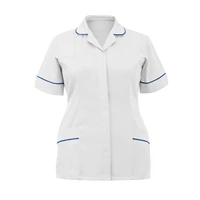 salon beautician work clothes women scrub tops beauty spa working uniforms solid healthcare nurse tunic short sleeve blouse a50