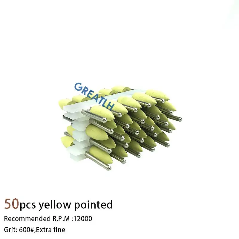 

50pcs/set Dental SILICONE Polishers Resin Base Acrylic Polishing Burs 2.35mm