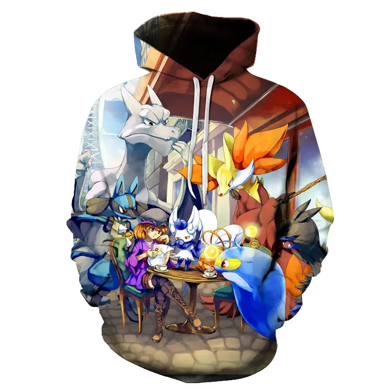 Огнедышащий дракон Покемон толстовки мужские 3D принт Толстовка Kawaii Пуловер