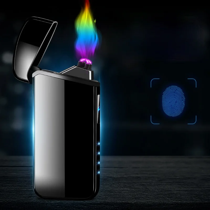 

Double Arc Plasma Creative New USB Rechargeable Electronic Lighter Touch Sensing Gadgets for Men Briquets Et Accessoires Fumeurs